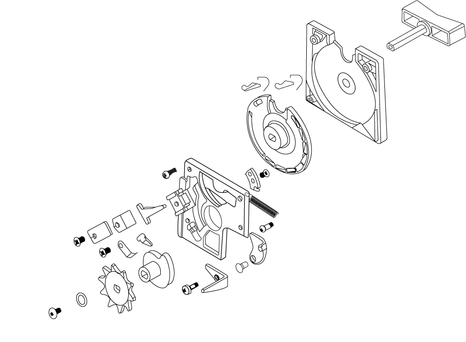 Exploded view of Northwestern Super 60 50¢ coin mechanism parts diagram