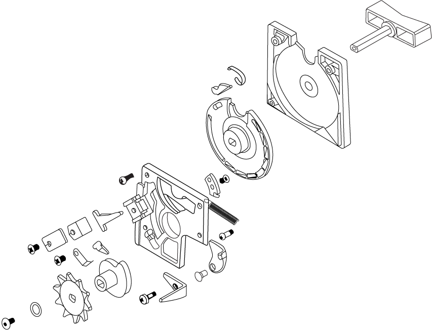 Exploded view of Northwestern Super 60 coin mechanism parts diagram