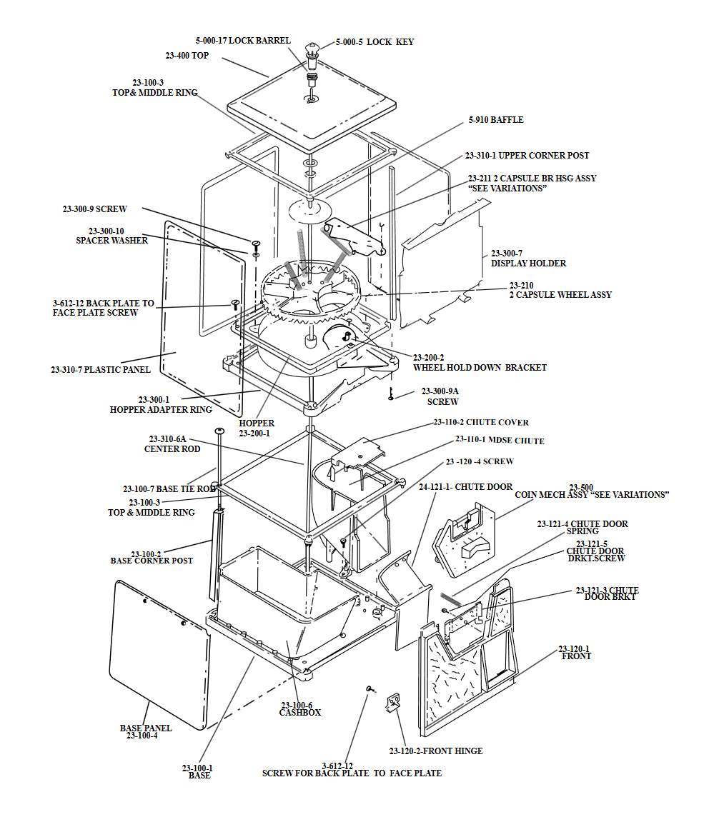 Exploded view of Northwestern Super 80 machine parts diagram